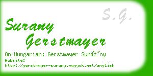 surany gerstmayer business card